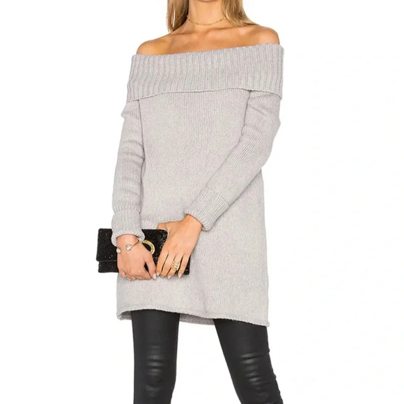 REBECCA MINKOFF EUC Erid Off the Shoulder Sweater Mini Dress Tunic S - Picture 2 of 8